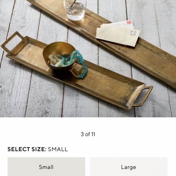 Pottery Barn Other - Pottery Barn Rectangular Cast Iron Tray Small